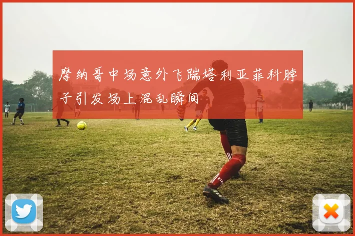 摩纳哥中场意外飞踹塔利亚菲科脖子引发场上混乱瞬间